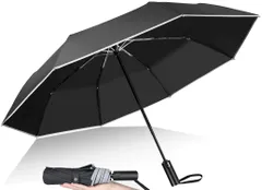 【特価商品】大きいサイズ メンズ【 紳士折りたたみ傘 210T 超撥水・ 晴雨兼用 8本骨】日傘 uvカット 耐風 豪雨対応 紫外線遮断 折りたたみ 反射テープ 携帯便利 日傘 メンズ レディース 自動開閉 大きい 軽量 ワンタッチ 折り畳み傘 梅雨対策 折り