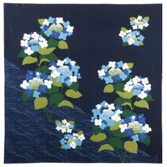 新品 濱文様 大布（風呂敷 90cm） 紫陽花 コン