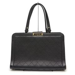 シャネル CHANEL マトラッセ トートバッグ レザー ブラック ロゴプレート
