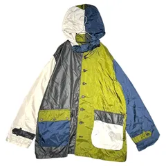 AiE(エーアイイー) Krazy Parka nylon クレイジー パーカー ナイロン S カーキ×ネイビー×ライトグレー マウンテンパーカー マルチ パッチワーク