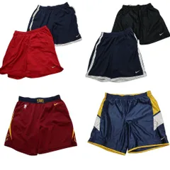 古着卸 まとめ売り ナイキ NIKE バスパン  ショートパンツ 6枚セット (メンズ 2XL /42 ) ライン スウォッシュ NBA 中古 古着 NB5161