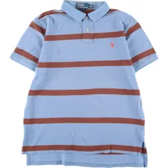 古着 ラルフローレン Ralph Lauren POLO by Ralph Lauren CUSTOM FIT 半袖 ボーダー ポロシャツ メンズL相当/eaa562268