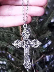 ジュエリー メンズ ネックレス ヴィンテージ ゴシック風 パンク系 ステンレススチール 十字架 ペンダント ネックレス ユニセックス