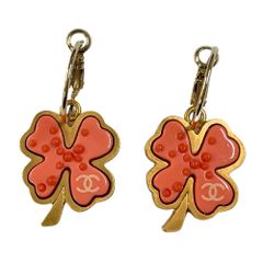 CHANEL シャネル 03P ココマーク クローバーモチーフ ピアス ピンク 正規品 / 50602