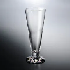 紀州塗り ぬりもん de Verre ピルスナー ビールグラス 蒔絵 桜 黒 日本製 国産 父の日 プレゼント 実用的のサムネイル