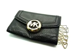 ■美品■ MICHAEL KORS マイケルコース レザー 6連キーケース 鍵入れ レディース ブラック系 DH1356