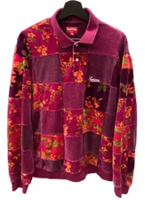 2024年最新】supreme floral patchwork velour l/s polo 