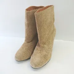 ■ REMMI スエード調 シンプル 大人かわいい ショートブーツ ブーツ サイズ36 ベージュ レディース E  【1404240022843】