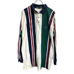 Knights of Round Table 長袖ポロシャツ XLサイズ ストライプ 古着卸 アメリカ仕入 t2411-3636