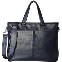 ネイビー [Lubardy] ビジネストートバッグ ビジネスバッグ トートバッグ メンズ 就活 バッグ B4 2way 防水 大容量 出張 仕事 通勤 黒 ブラウン ダークブラウン ネイビー