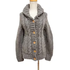 古着 アーバンリサーチドアーズ ペルー カーディガン クリーニング済み 厚手 グレージュ レディース フリーサイズ