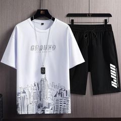 セットアップ メンズ 半袖 夏 ジャージト 上下セット Tシャツ ハーフパンツ ショートパンツ 半袖 ルームウェア 部屋着 ゆったり 夏服
