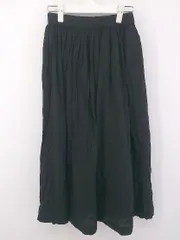 ◇ SENSE OF PLACE センスオブプレイス ウエストゴム ロング ギャザー スカート サイズ F ブラック レディース P  【1302220002611】