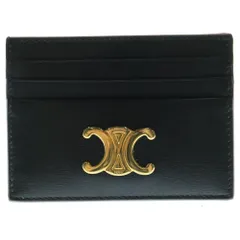 【未使用級】CELINE カードケース ブラック レザー 名刺入れ CELINE セリーヌ 名刺入れ ブラック レザー【472】RKT の購入