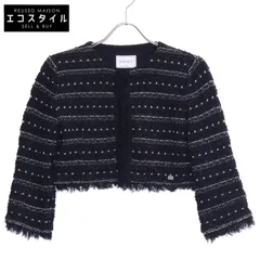 美品✨フォクシー ツイードジャケット レディツイード 襟付き 黒ブラック 38 2025年最新】Foxey レディース ノーカラージャケットの人気