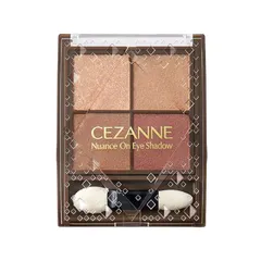 セザンヌ ニュアンスオンアイシャドウ 03 ブロンズレッド 4色アイシャドウ ダブルチップ付き パール配合 4グラム (x 1) 0