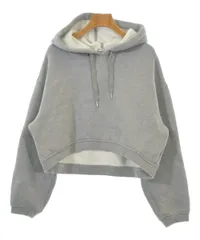 【新品未使用】ALEXANDER WANG パーカー スウェット ショート丈 Alexander Wang - ALEXANDER WANG OVERSIZED HOODIE GREY Lの