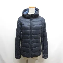 ユニクロ UNIQLO × イネス 美品 ウルトラライト ダウン ジャケット L 紺 ネイビー INES DE LA FRESSANGE