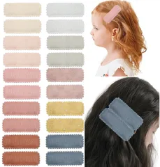 【在庫セール】ハンドメイド 刺繍 かわいい ナチュラル スリーピン パッチンピン 花柄 ヘアアクセサリー 子供 女の子 キッズ (カラフル パッチン留め 赤ちゃん ヘアクリップ ヘアピン B) ベビー 20点セット LYXOTO