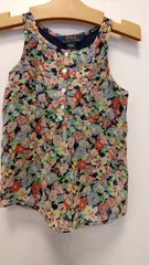 M2　ポロラルフローレン　花柄トップス　かわいい💠　110cm　涼しげ　タンクトップ　花柄　シックなカラー