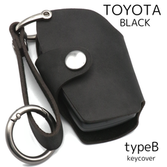 [NONINA] トヨタ キーケース （黒用ページ）  キーカバー オイルレザー 本革 for TOYOTA  RAV4 C-HR プリウス カローラ ランドクルーザープラド クラウン プリウス ヤリス ヤリスクロス ハリアー ノア ランクル アルファード