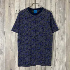 OLD unknown 総柄 アート柄 リンガーネック 半袖 Tシャツ L
