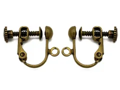 イヤリング パーツ カン付 イヤリングパーツ(15mm×15mm)(金古美)(2個)