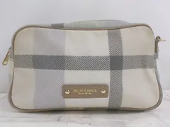 ◇ BLUE LABEL CRESTBRIDGE ブルーレーベルクレストブリッジ チェック ポーチ ベージュ系 レディース E  【1303240018385】