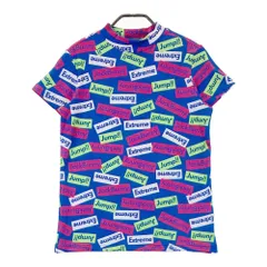 サイズ：1 JACK BUNNY ジャックバニー 2022年モデル モックネック 半袖Tシャツ 総柄 ブルー系 [240101331125]# ゴルフウェア レディース ストスト