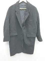 ◇ JOURNAL STANDARD シンプル 無地 ウール混 長袖 チェスターコート ブラック レディース P  【1307250032355】