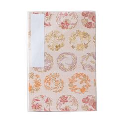 新品 高知製本 ビニールカバー付き御朱印帳 魅惑の花天井 西陣金襴 蛇腹式 大判