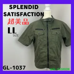 超美品　SPLENDID　SATISFACTION　スプレンディッド　アウター　ワークシャツ　ミリタリー　半袖アウター　アウトドア　カーキ　送料無料