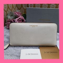 匿名送料込み☆新品】牛革オールホワイト仕上げ 金運アップ ラウンド長 