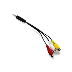 4極3.5mmプラグ RCA変換ケーブル メス 23.5cm 赤白黄 AV オーディオ 映像 変換 便利 ケーブル 延長 ヘッドホン 短め 接続方法 配線図 ステレオ 車 音声 カメラ ゲーム機