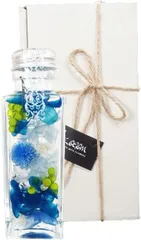 LAGOM ハーバリウム JUN 誕生日プレゼント女性 人気 花 贈り物 記念日 クリスマス フラワーギフト 母の日 ブリザードフラワー 妻( ブルー)