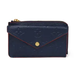 LOUIS VUITTON ルイ・ヴィトン ポルトカルト レクト ヴェルソ LVフラワー エンボス ネイビー キーリング カードケース コンパクトウォレット 財布 RFID ICチップ モノグラム アンプラント マリーヌルージュ コインケース M69420