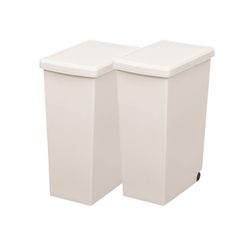 WH 2P ホワイト無地 3L 3L ふた付き ゴミ箱 2個組 Kougyou 平和工業Heiwa