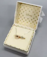【中古】銀製品・指輪・アクセサリー(キャラクター) ミッキーマウス 90周年記念限定 ペアネックレス レディース 「ディズニー×THE KISS」