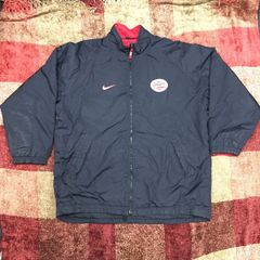 FREE　NIKE PSV アイントホーフェン ベンチコート トレーニングウェア ナイキ オランダ サッカー リバーシブル 黒 ブラック 赤 レッド　輸入　古着