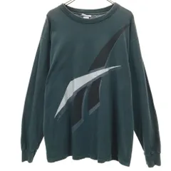 リーボック USA製 長袖 Tシャツ L チャコールグレー Reebok ロンT メンズ