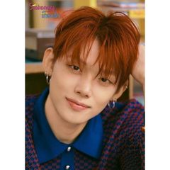 K-POP グッズ TXT トゥモロー バイ トゥギャザー ヨンジュン YEONJUN A4 サイズ ラミネート加工 ハングル 反切表つき 下敷き オリジナル 勉強