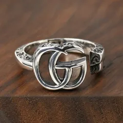 【新品仕上げ】美品 GUCCI ダブルG キー リング 指輪 サイズ15 アラベスク グッチ