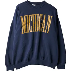 古着 ビッグサイズ 90年代 Santee MICHIGAN ミシガン大学 カレッジスウェットシャツ トレーナー USA製 メンズXXXL相当/eaa584140