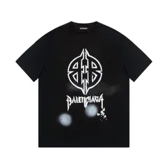 【本日限定特価】BALENCIAGA  ロックデザイン クルーネックTシャツ - クラシックなブラック [本日特価|新品未使用品]-MM輸入