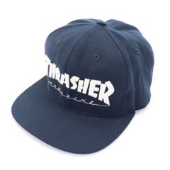 スラッシャー キャップ  ネイビー THRASHER 帽子 スナップバック メンズ