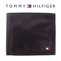 トミーヒルフィガー 財布 二つ折り TOMMY HILFIGER OXFORD オックスフォード 31TL25X003 200 BROWN ダークブラウン 小銭入れ付き 札入れ レザー 本革 ミニ財布