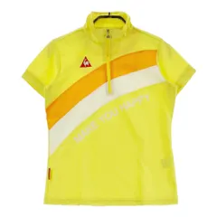 LECOQ GOLF ルコックゴルフ  ハーフジップ 半袖Tシャツ  イエロー系  [240101203388]# ゴルフウェア レディース ストスト