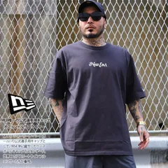 NEWERA Tシャツ 半袖 黒 大きいサイズ ロゴ スポーツ おしゃれ かっこいい スミクロ 黒シブ ウォッシュド グレー 黒シブ加工 オーバーサイズ ビッグシルエット b系 ヒップホップ ファッション ストリート系 ブランド 服 14410031