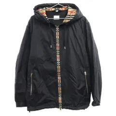 BURBERRY (バーバリー) 20SS ノバチェック ナイロン フーテッド ジップアップ ジャケット ブルゾン ブラック 8026630のサムネイル