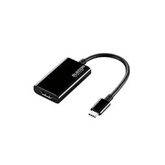 エレコム USBケーブル Type C 変換アダプタ USB C to HDMI 0.1m RoHS指令準拠 ブラック AD-CHDMIBK